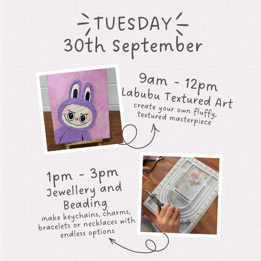 TUESDAY 30th SEPTEMBER - Textured art AND/OR Jewellery and Beading
